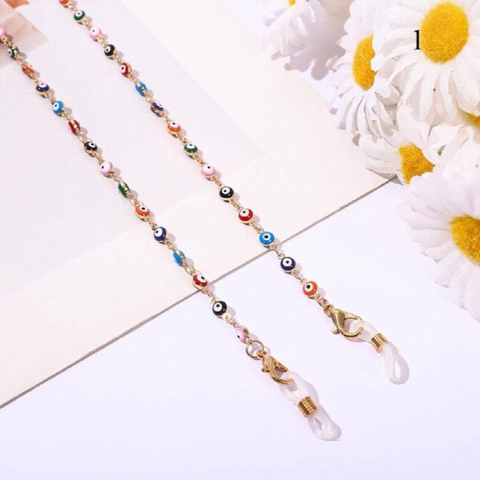 Women Glasses Holder Chain On Glasses Chain For Mask Heart Beaded Glasses Chains Lanyard Sunglasses Neck Strap Rope Eyewear Cord