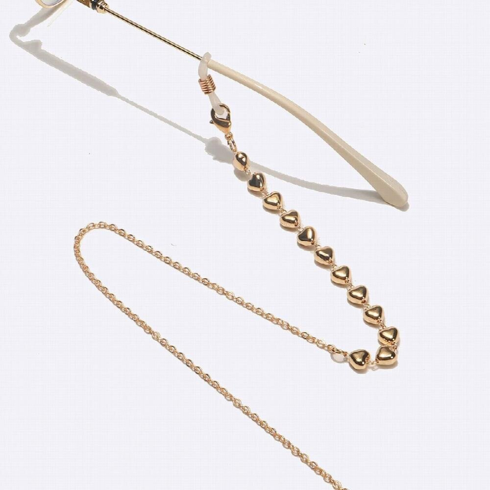 Heart Glasses Chain Beaded Chains For Women Sunglasses Lanyards Eyeglasses Accessories Anti-lost Mask Hanging Rope