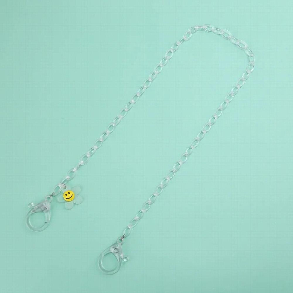 Colorful Acrylic Cartoon Smiling Sun flower Masks Chain Glasses Chains For Children Candy Masks Hanging Lanyard Eyewear