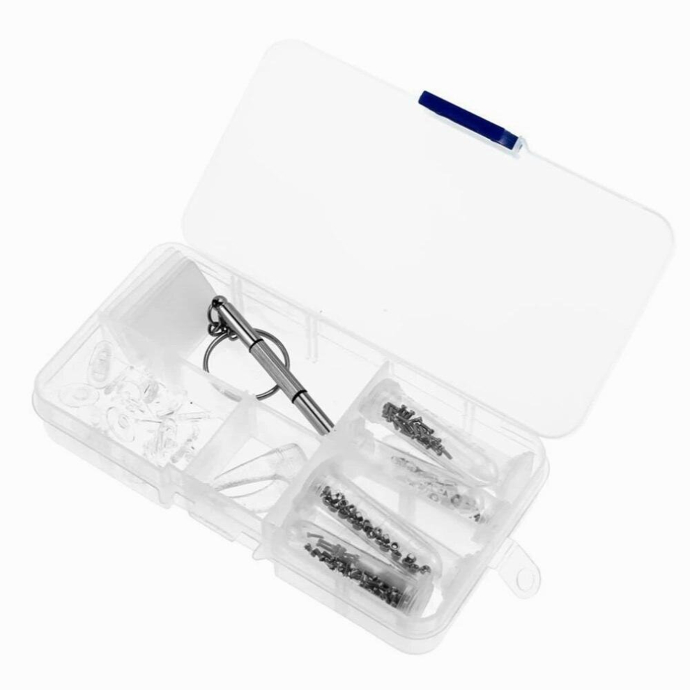 Sun Glasses Eyeglasses Optical Repair Tool Screws Screwdriver Nut Nose Pad Set 885672146047