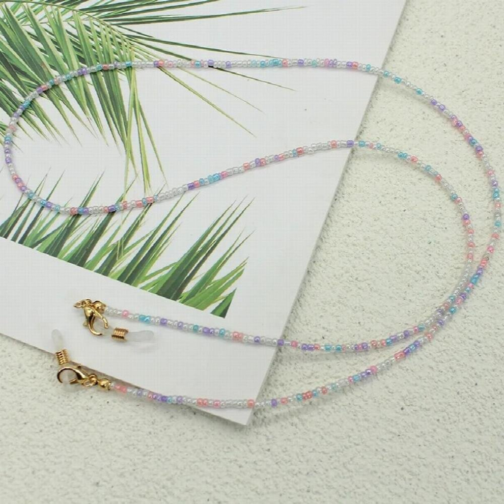 Beads Glasses Chain Lanyard Glasses Sunglasses Mask Hangs Neck Fashione Holder Strap Mask Rope Women Eyewear Accessories