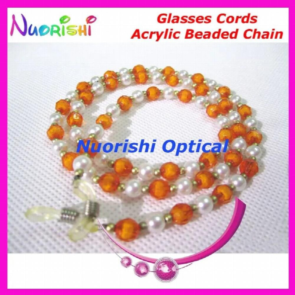 Multicoloured 10Pcs L804b Acrylic Nice Beaded Eyeglasses Sunglasses Eyewear Spectacle Chain Cords Lanyard