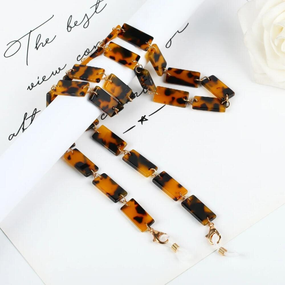 Latest Tortoiseshell Acrylic Sunglass Eyewear Holder Cord Mask Lanyard Neck Chains Women Slip-lost Reading Glasses Hanging
