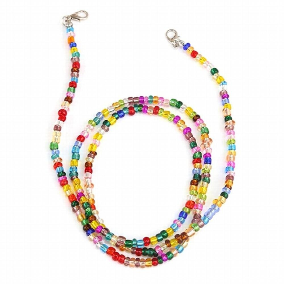 Multicoloured Beaded Eyeglass Chain Anti-Skid Eyeglass Strap Holder Sunglasses Spectacles Holder Neck Cord Glasses Slip Chain