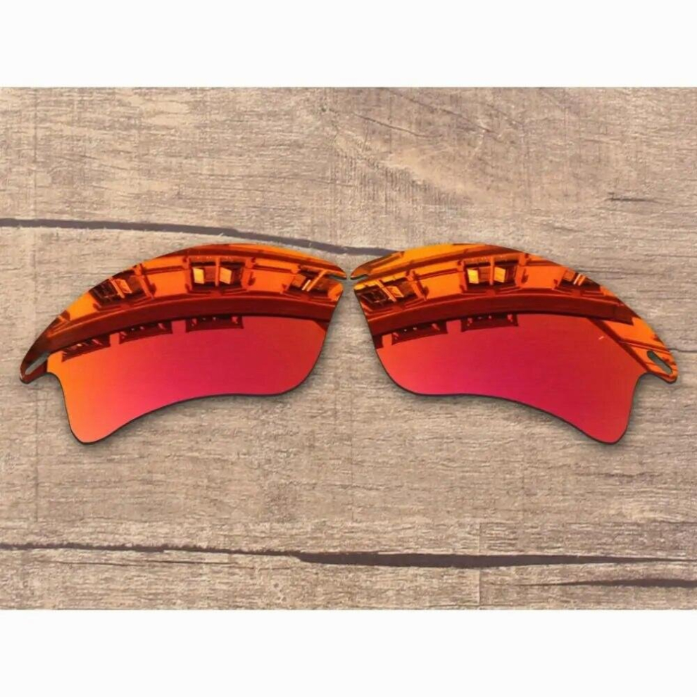 Ruby Mirror Polarized Replacement Lenses for-Oakley Fast Jacket XL OO9156 Frame