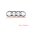 ( Silver, 202mm Flat) Audi Rings Logo Front Grill & Rear Trunk Emblem 1