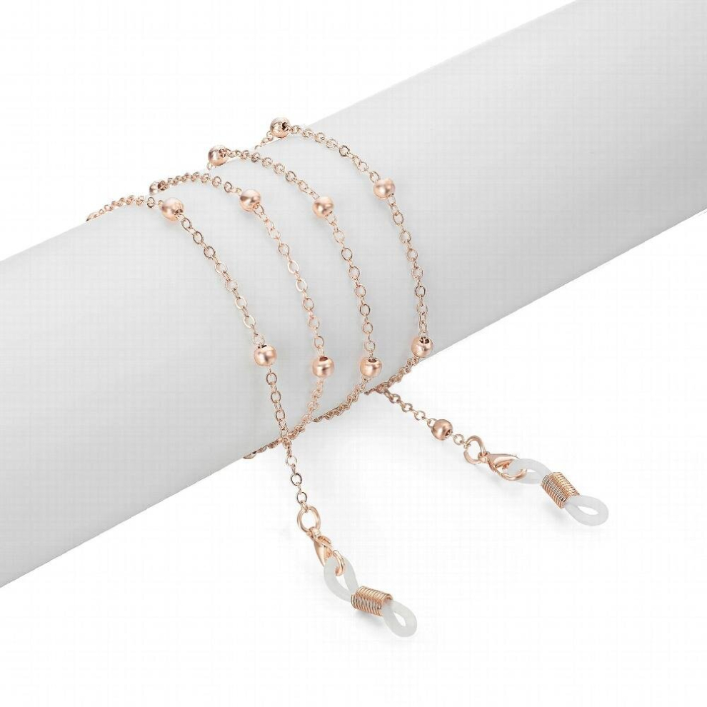2pieces Women Eyeglass Chains Sunglasses Cord Reading Beaded Chain Eyewears Cord Holder Lanyard Necklace Strap Rope