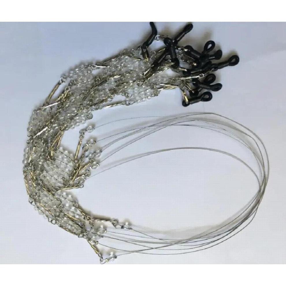 Multicoloured Sunglass Metal Strand Assorted With Facted Bead Eyewear Retainer Eyeglass Chain Strap Lanyard