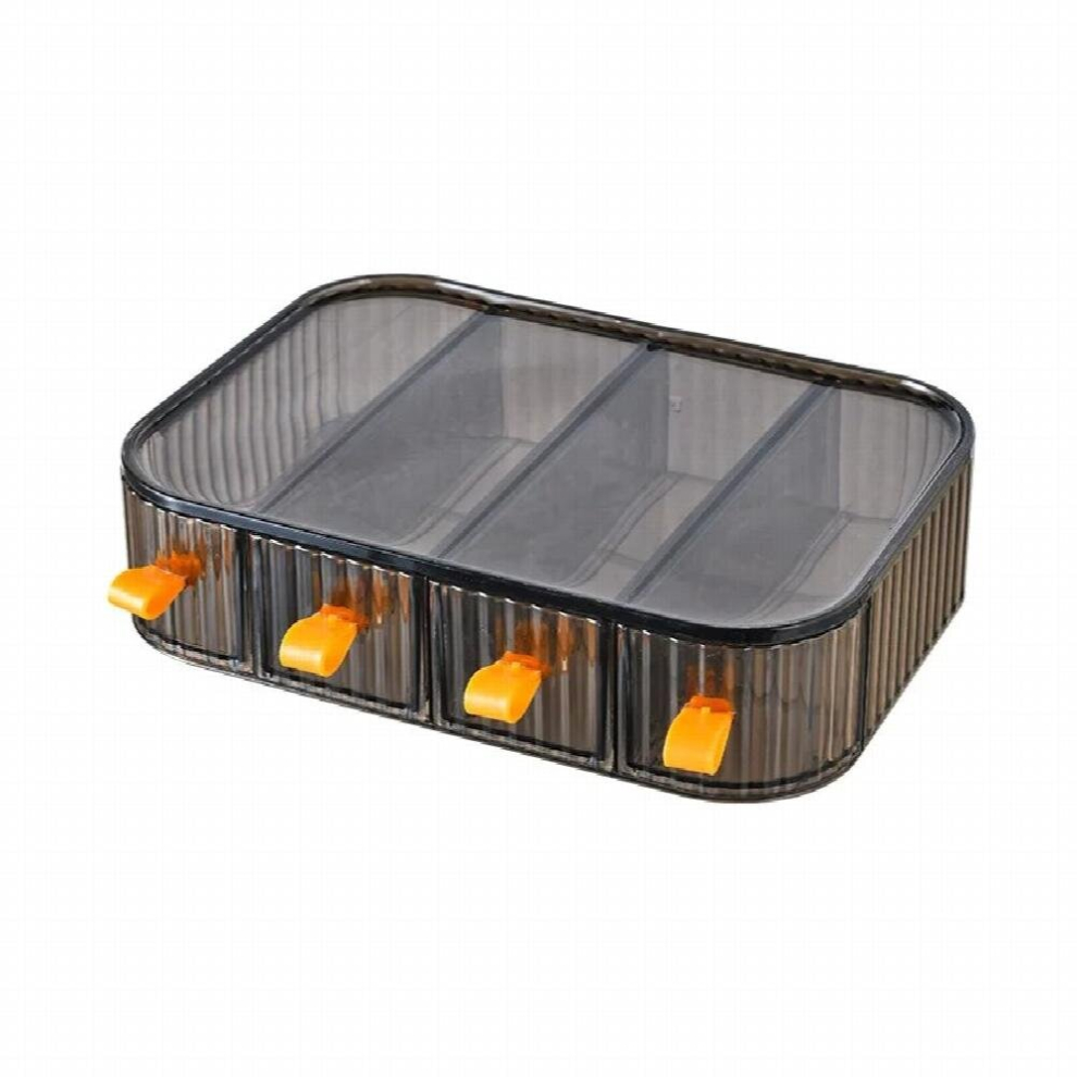 Multicoloured 4 Drawers Sunglasses Organizer, Acrylic Eyeglass Case Clear Eyeglass Holder Eyewear Display Case For Women And Men