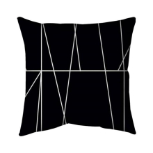 26 x 26 in. White Stripes on Black Background-Double Sided Print Indoor Pillow