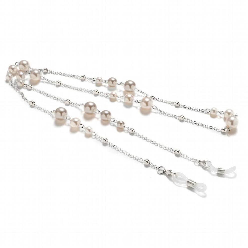 White Chichain Eyeglass Chains With Pearls - Sunglasses Chains On The Neck Face Mask Chains Eyeglasses Accessories