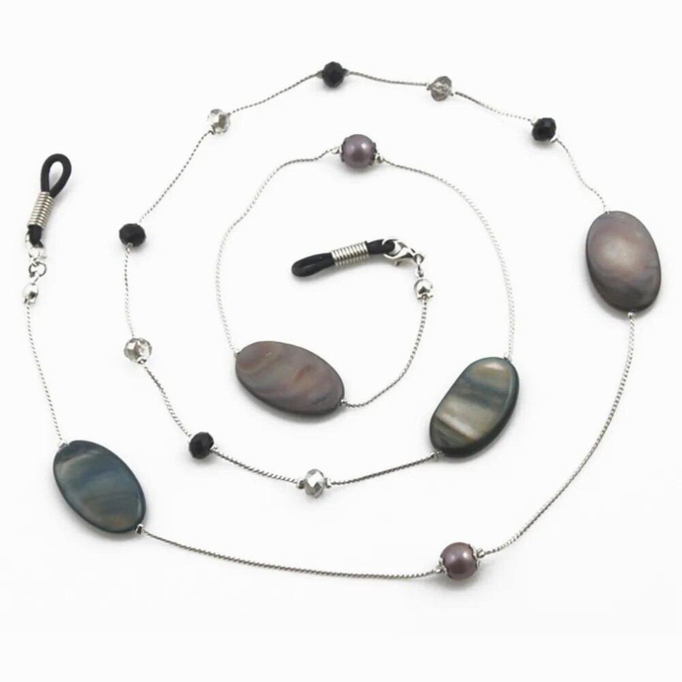 Crystal Plush Beads Tassel Link Chain Eyeglasses Face Mask Chains Reading Glasses Sunglasses Strap Cord Holder Neck Head Band