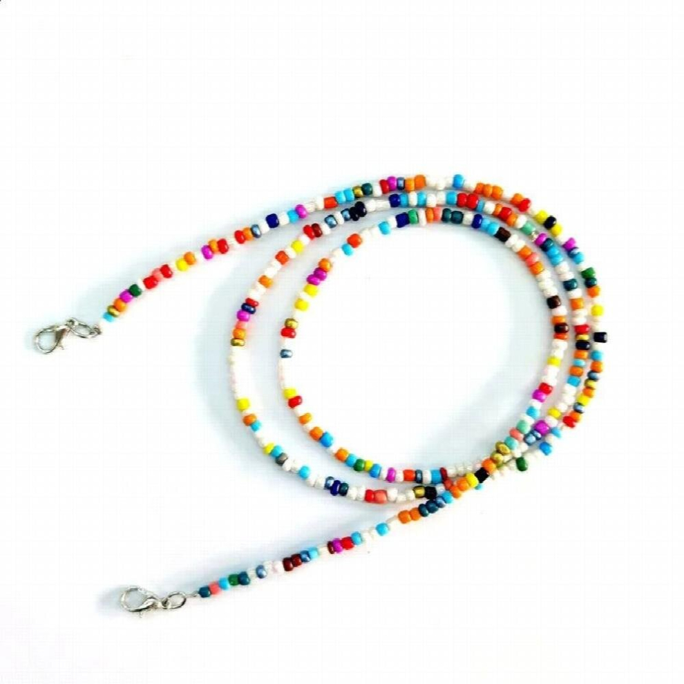 Multicoloured Bohemian Colorful Beads Glasses Chains Women Mask Strap Beaded Mask Chains Lanyard For Eyeglasses Sunglasses Mask Holder