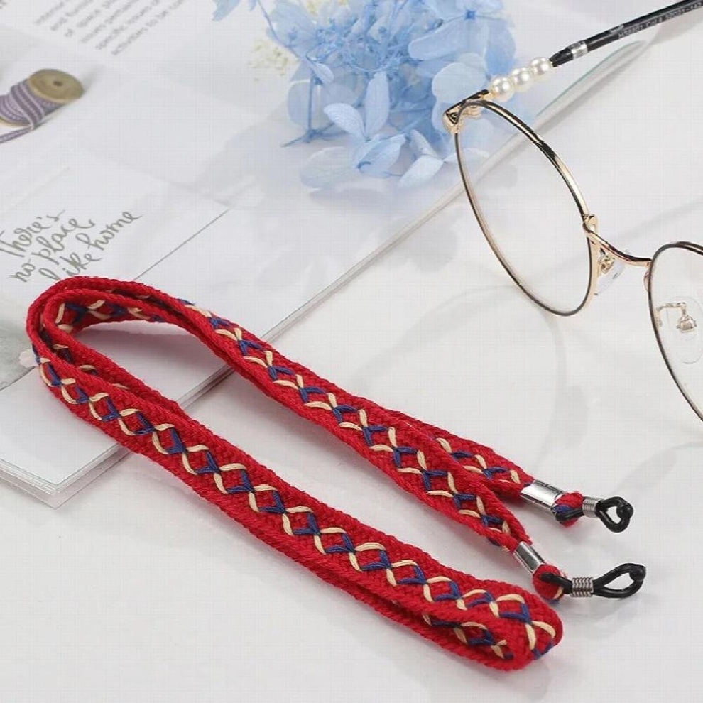 Glasses Chain for Women Boho Plaid Fabric Sunglasses Lanyard Reading Glasses Strap Holder Necklace Hang On Neck Eyewear Chain