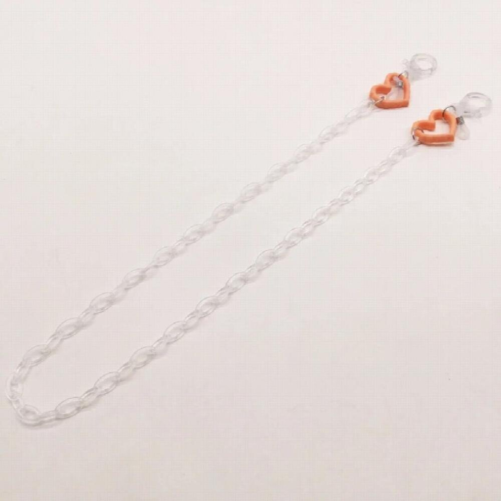White Mask Glasses Chains For Women Children Acrylic Sunglasses Cords Heart Eyeglass Lanyard Hold Straps Eyewear Retainer
