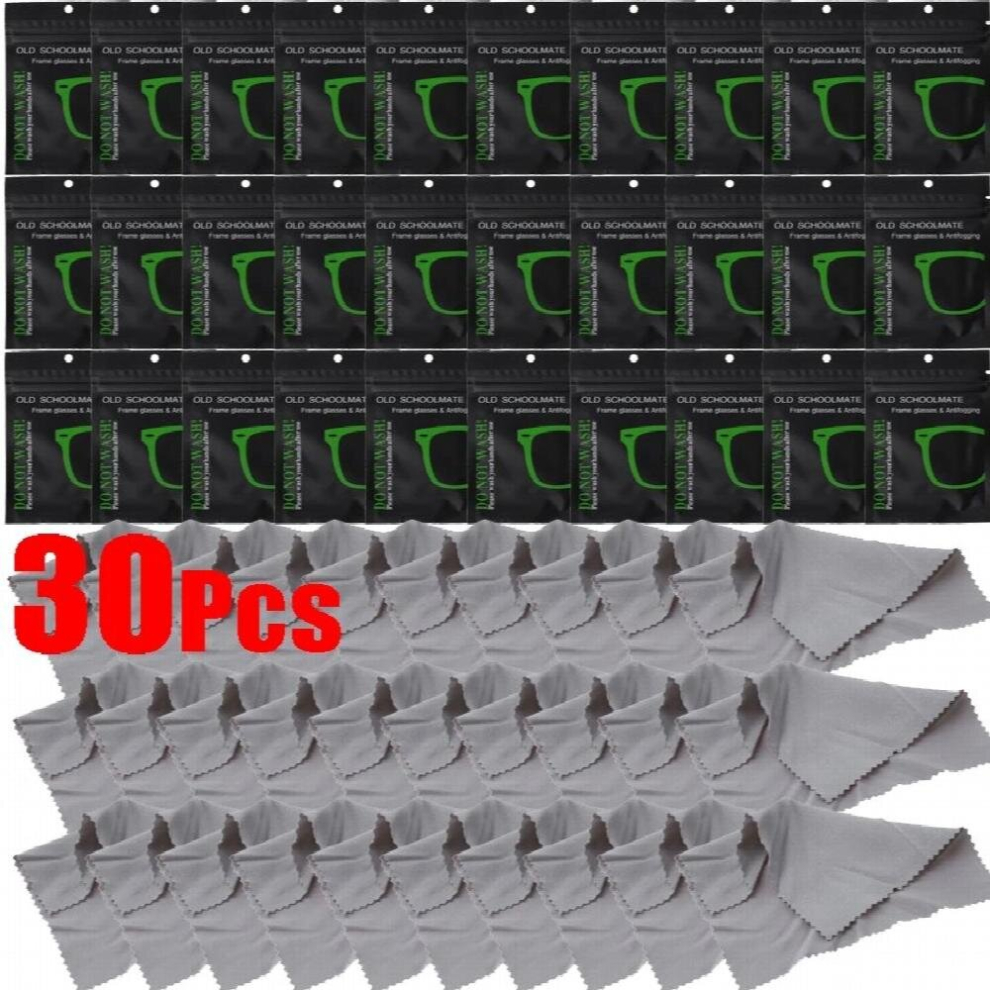 30Pcs Nano Anti-fog Glasses Cloth Reusable Glasses Wipes Eyeglass Sunglass Lens Cloth Defogger Glass Wipe Pre-moistened Wiping