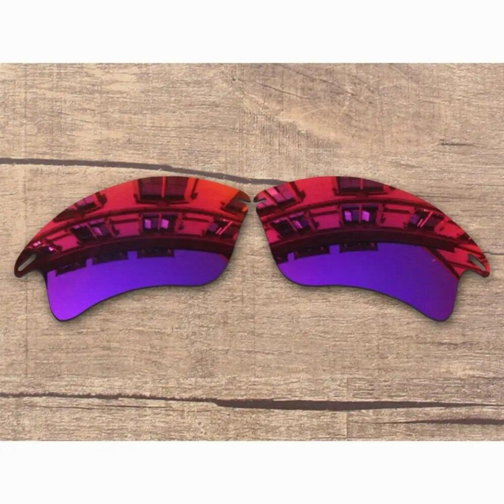 Midnight Mirror Polarized Replacement Lenses for-Oakley Fast Jacket XL OO9156 Frame