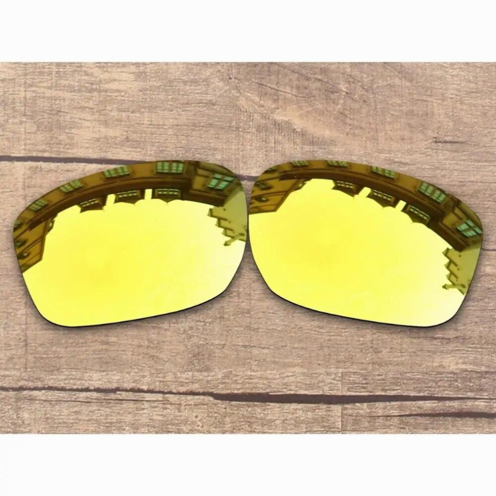 24K Mirror Polarized Replacement Lenses for-Oakley Sliver Frame