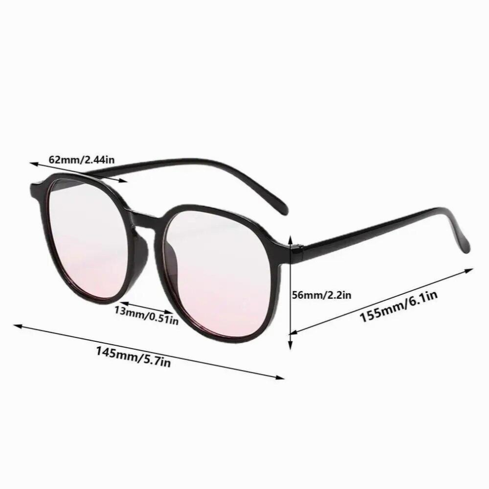 Powder Blusher Glasses Oversized Gradual Pink Sunglasses Computer Goggle Womens Gift Light Blocking Glasses-image-OPC-PCRHGTN-NEW