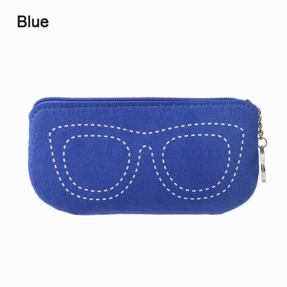 Portable Reading Glasses Soft Felt Zipper Pouch Eyeglasses Sleeve Glasses Box Glasses Case Sunglasses Bag