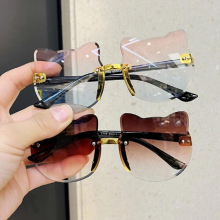 Cartoon Bear Kids Sunglasses Children Rimless Sun Glasses Outdoors Beach Party Eyewear UV400 for Boys Girls