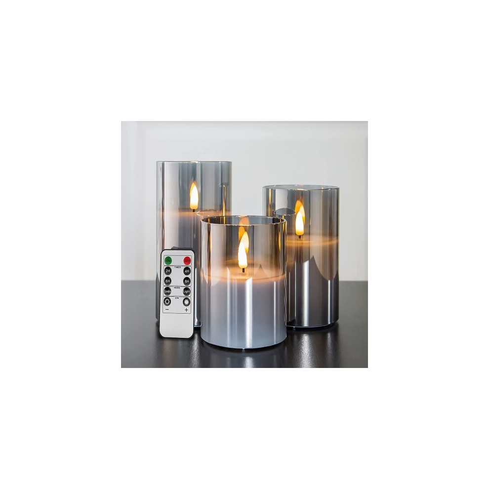 3Pcs Flameless Candles with Remote Flickering LED Home Decor