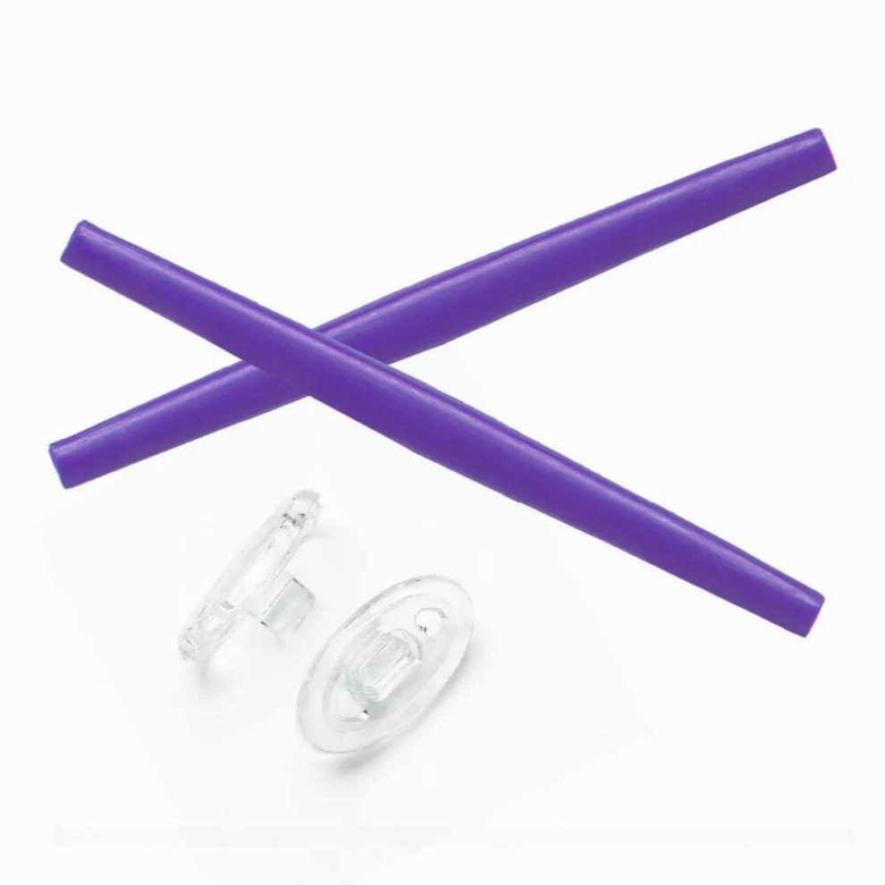 Multicoloured Rubber Kit Replacement Purple Earsocks & Clear Nose Pads For Whisker Sunglasses Frame