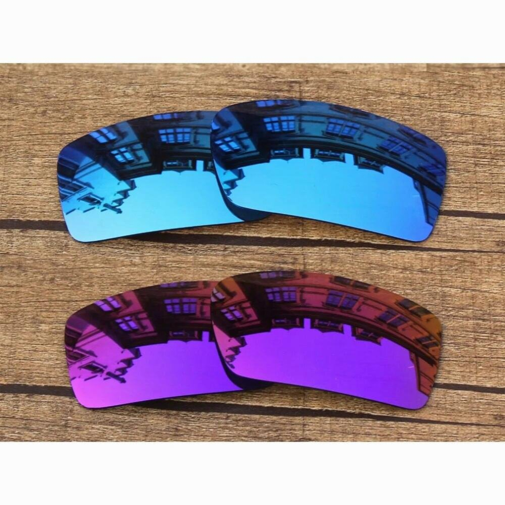 2 Pairs Ice Mirror & Violet Mirror Polarized Replacement Lenses for-Oakley Gascan Frame-image-OPC-PCRHJQD-NEW