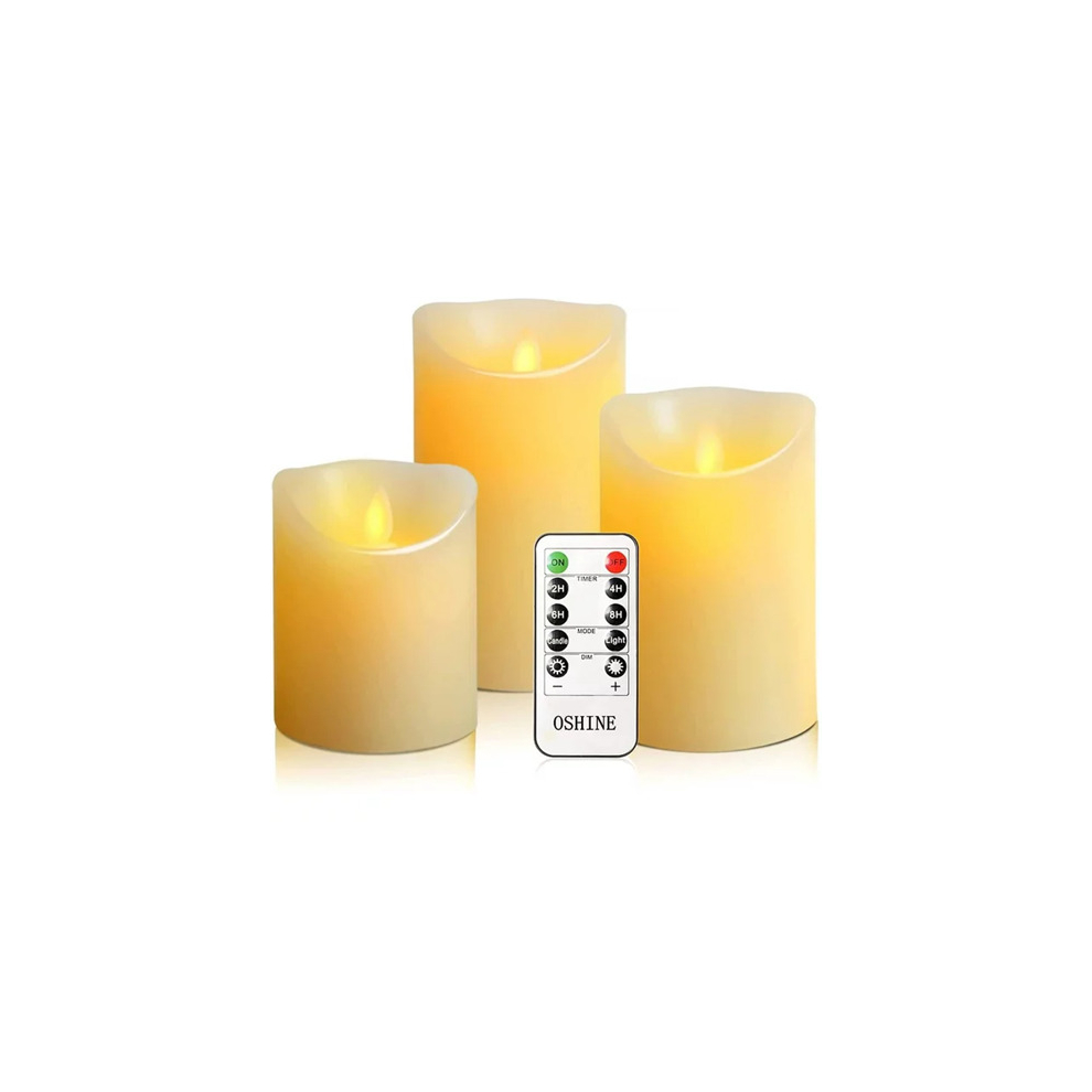 Flameless Candles LED Lights with Remote Control 3-pack