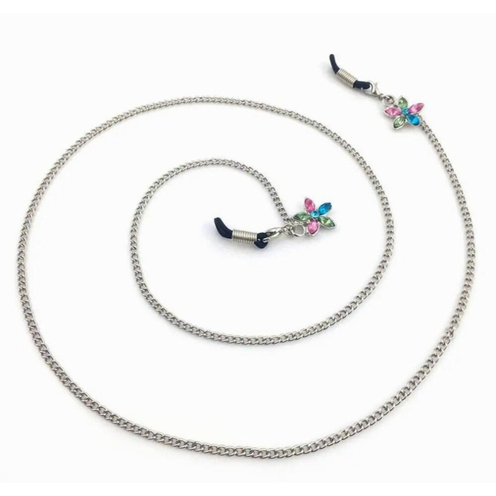 10pc/lot Fashin Flower Pendents Sunglasses Chain Neck Cord Holder Metal Eyeglass Lanyard