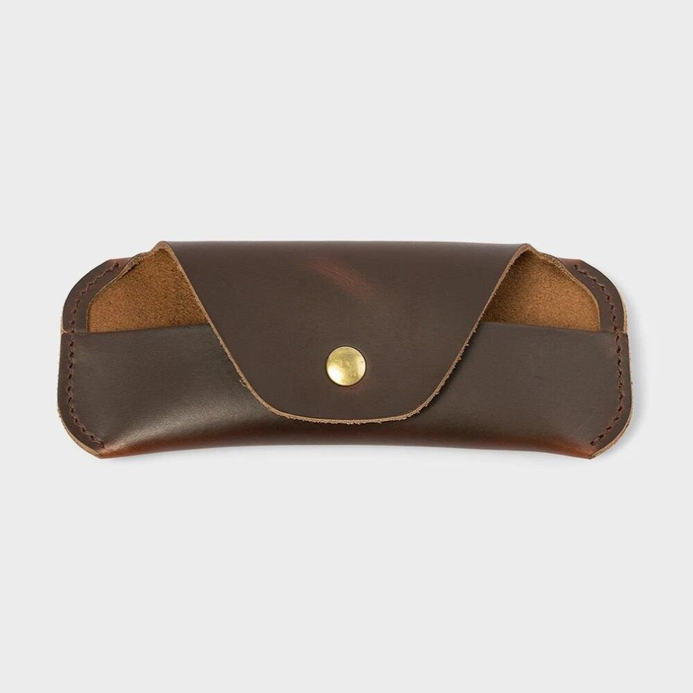 Brown Spectacles Case Leather Sunglasses Box Vintage Steampunk High Eyewear Storage Protect