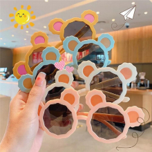 Summer Kids Headwear Childrens Sunglasses Infants Retro Solid Ultraviolet-proof Round Convenience Glasses Eyeglass