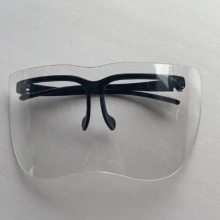 Oversized Exaggerated Visor Wrap Shield Acrylic Large Mirror Half Face Shield Guard Protector Outdoor Cycling Googles Sunglasses