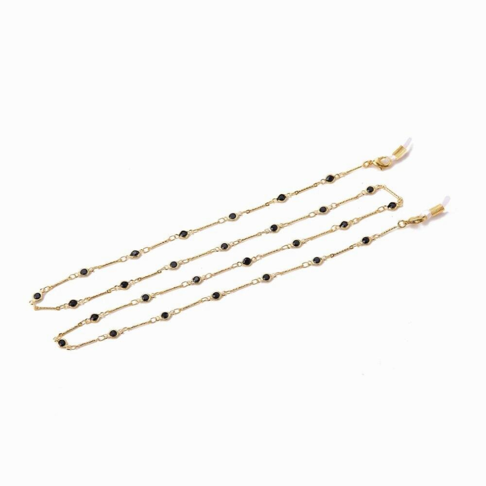 Sunglasses Lanyard Strap Necklace Metal Eyeglass Crystal Glasses Chain Cord for Women Men