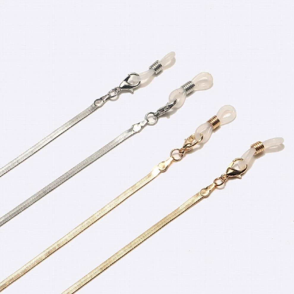 Silver Womens Eyeglasses Chains Sunglasses Reading Glasses Chains Eyewear Cord Holder Lanyard Necklace