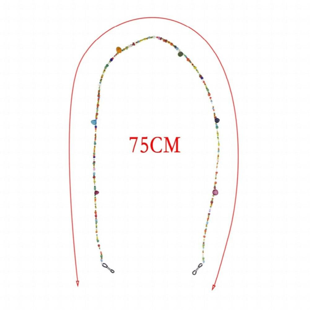 Multicoloured Acrylic Beads Beaded Eyeglass Chain Sunglass Holder Keeper Lanyard Necklace