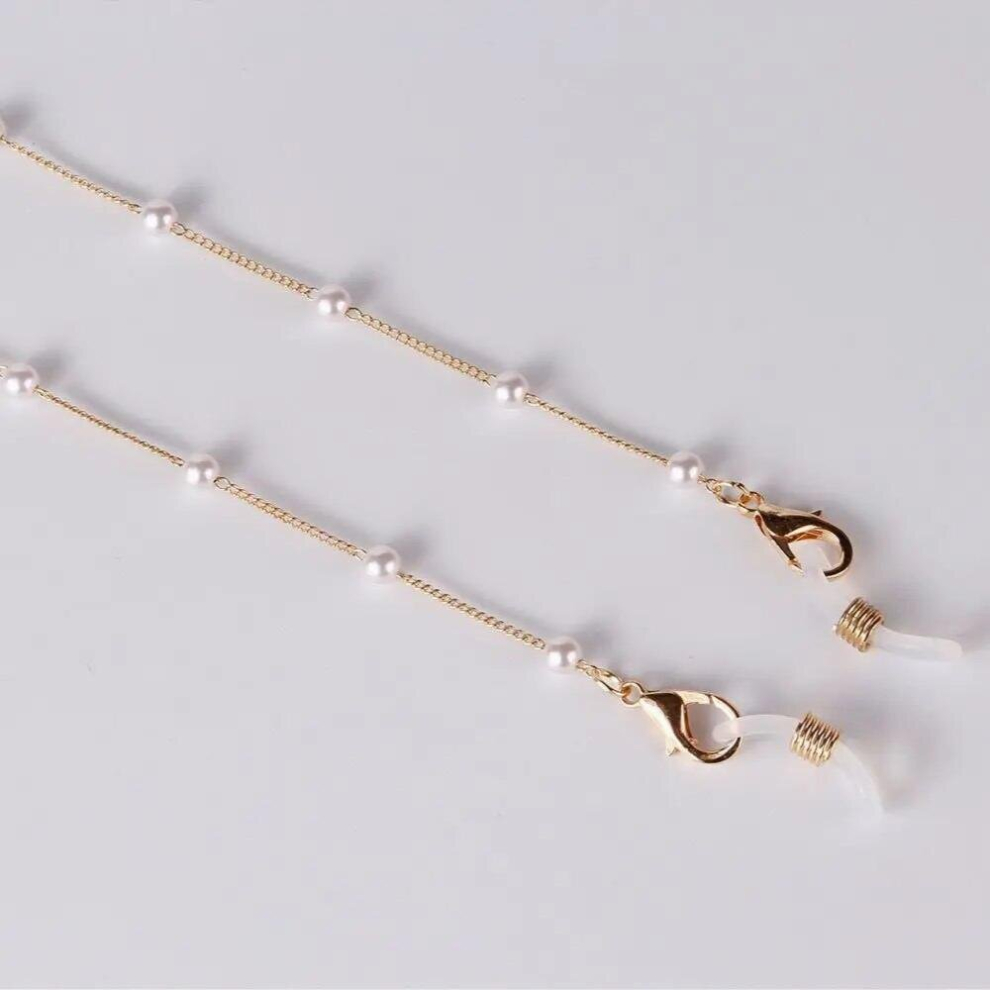 Multicoloured Necklace Metal Eyewear Accessories Pearls Sunglasses Chain Glasses Chains Mask Holder Strap Reading Glasses Lanyard