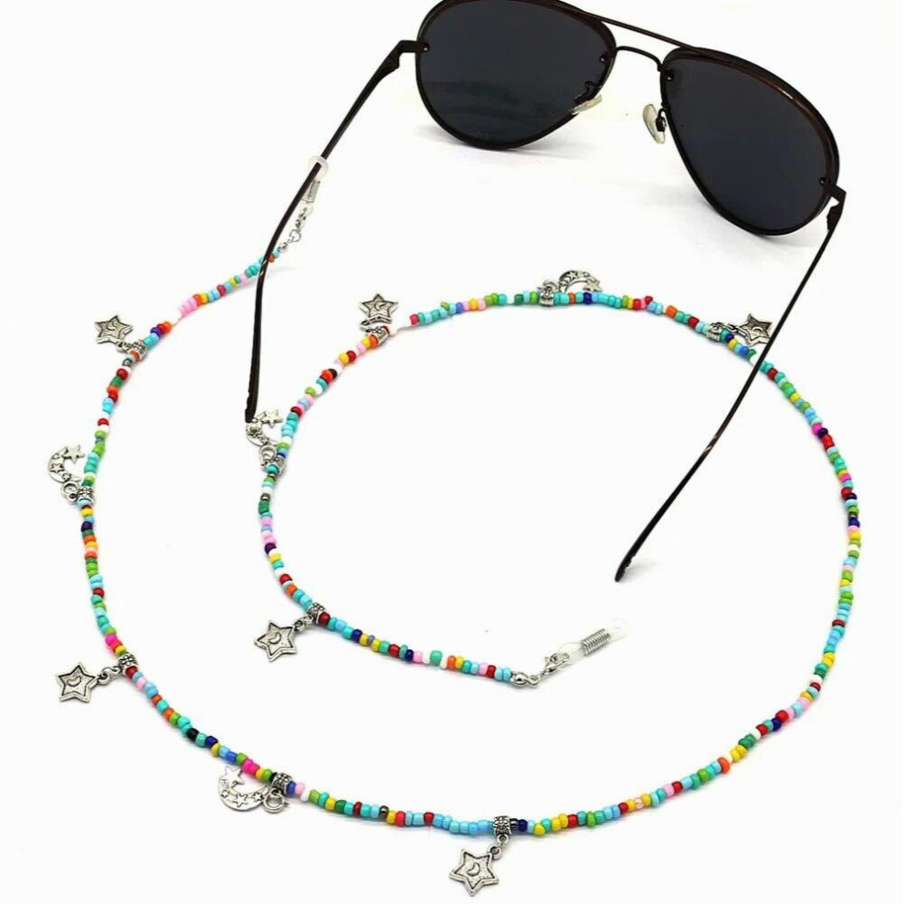 Multicoloured Sunglasses Chains Beaded Eyeglass Chains Glasses Chain Holder Necklace Eyewear Retainer Accessories
