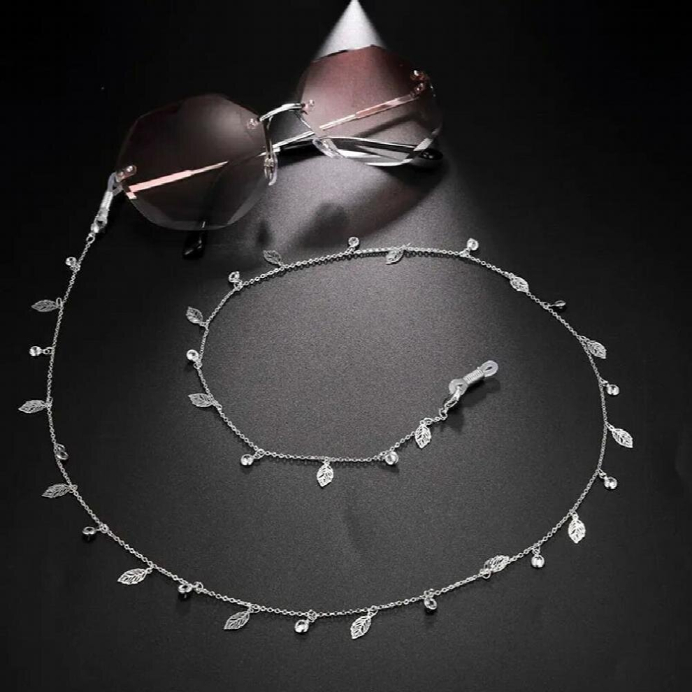 Tree Leaves Clear Zircon Sunglasses Chain Reading Glasses Chains Lanyards Eyeglasses Strap Eyewear Cord Rope