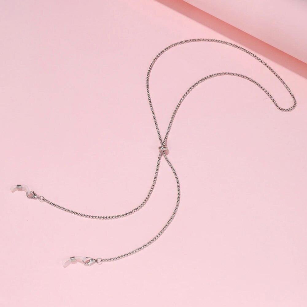 Silver Reading Glasses Chain For Women Metal Sunglasses Cords Eyeglass Lanyard Hold Straps Eyewear Retainer Sunglasses Lanyard