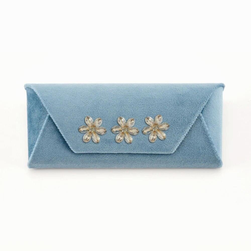 Womens Velvet Sunglasses Case Reading Glasses Box Eyewear Spectacle Cases Portable Glasses Pouch Bag