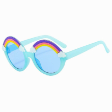 Children Round Rainbow Sunglasses Kids Boys Girls Large Frame Eyeglasses Vintage Beach Party Eyewear 6 Colors