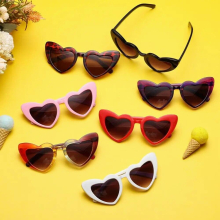 3-9 Years Pink Heart-Shaped Toddler Sunglasses Kids Sunglasses Heart Sunglasses Glasses For 3-9 Years