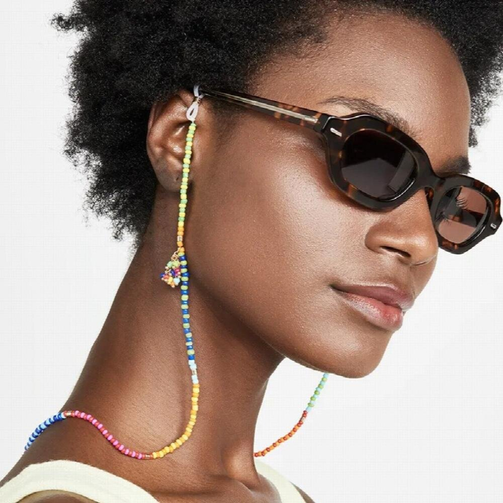 Bohemian Colorful Rice Beads Glasses Chain Ethnic Women straps sunglasses holder accessories