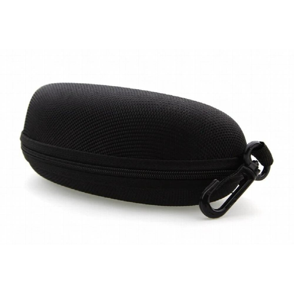 Zipper Sunglasses Glasses Case Women Eyeglasses Organizer Holder Solid Hard Eyewear Oversized Big Storage Box (Rose Red)
