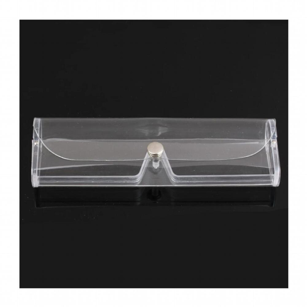 Soft Eyeglass Case Rectangular Clear PVC Plastic Sunglass Box Button Closure