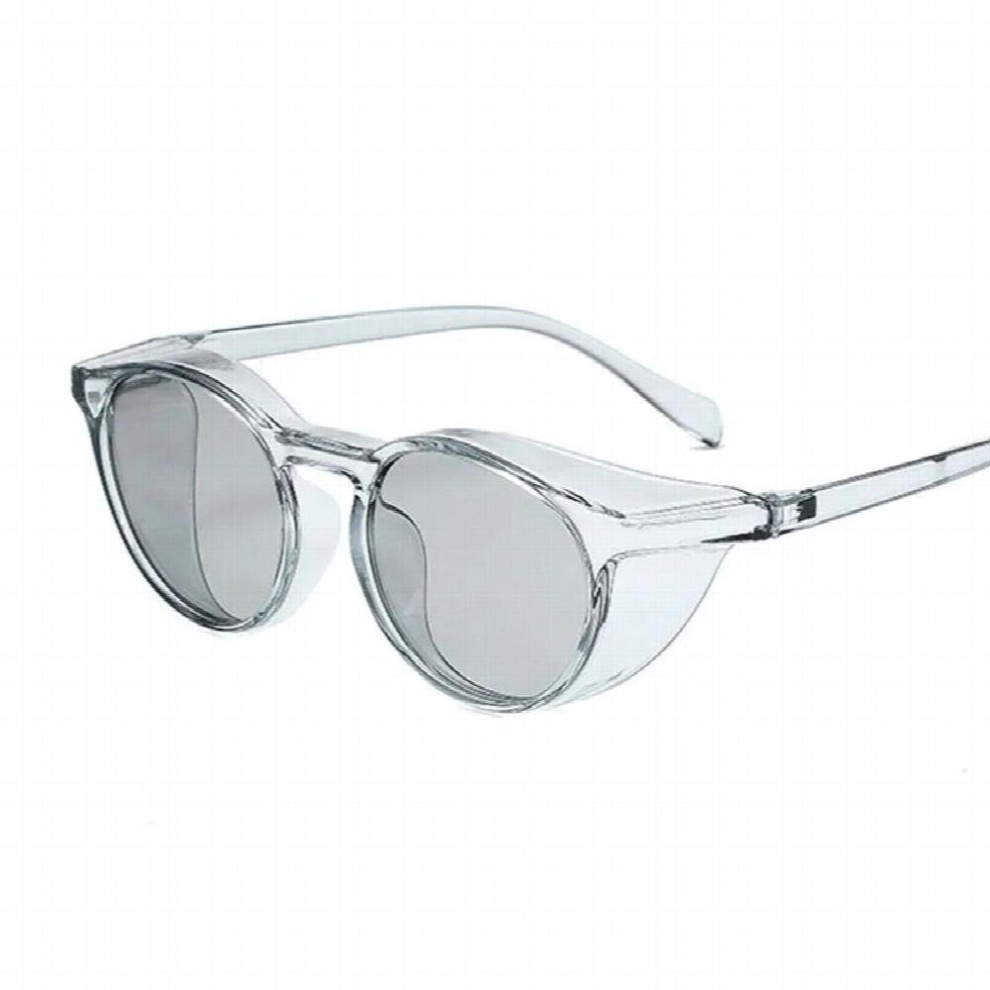 Round Polarized Discoloration Sunglasses Safety Goggles With Side Shield Anti-Allergy Windpfoof Photochromic Chameleon Glasses 885672210472