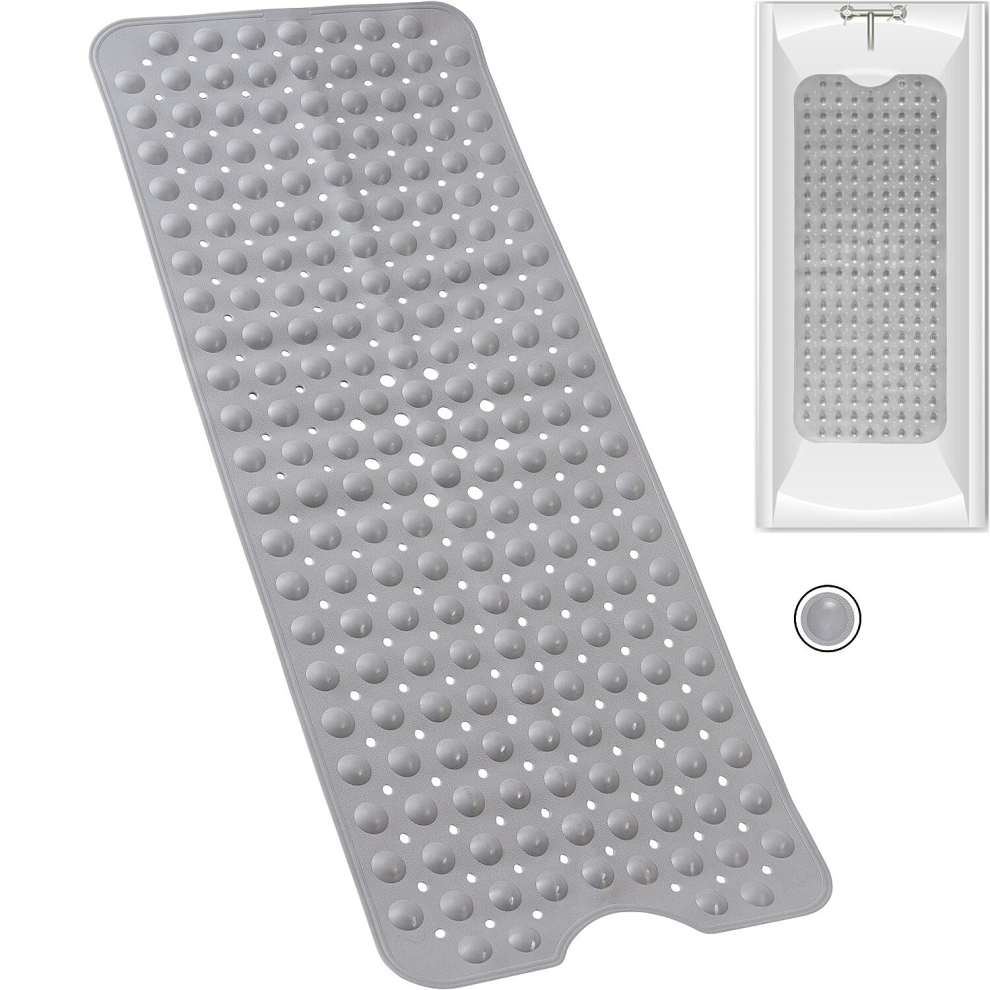 Extra Long Bath Mat Shower Mat Mildew Resistant Non-slip Bathtub Mat