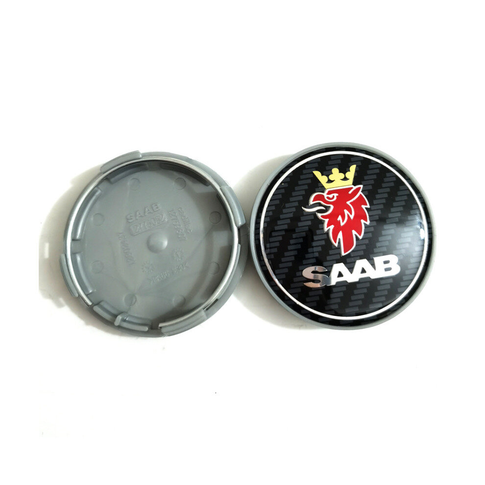 (Carbon) 4Pcs 63Mm Wheel Center Hub Cap For Saab 900 95 93 4754135884535