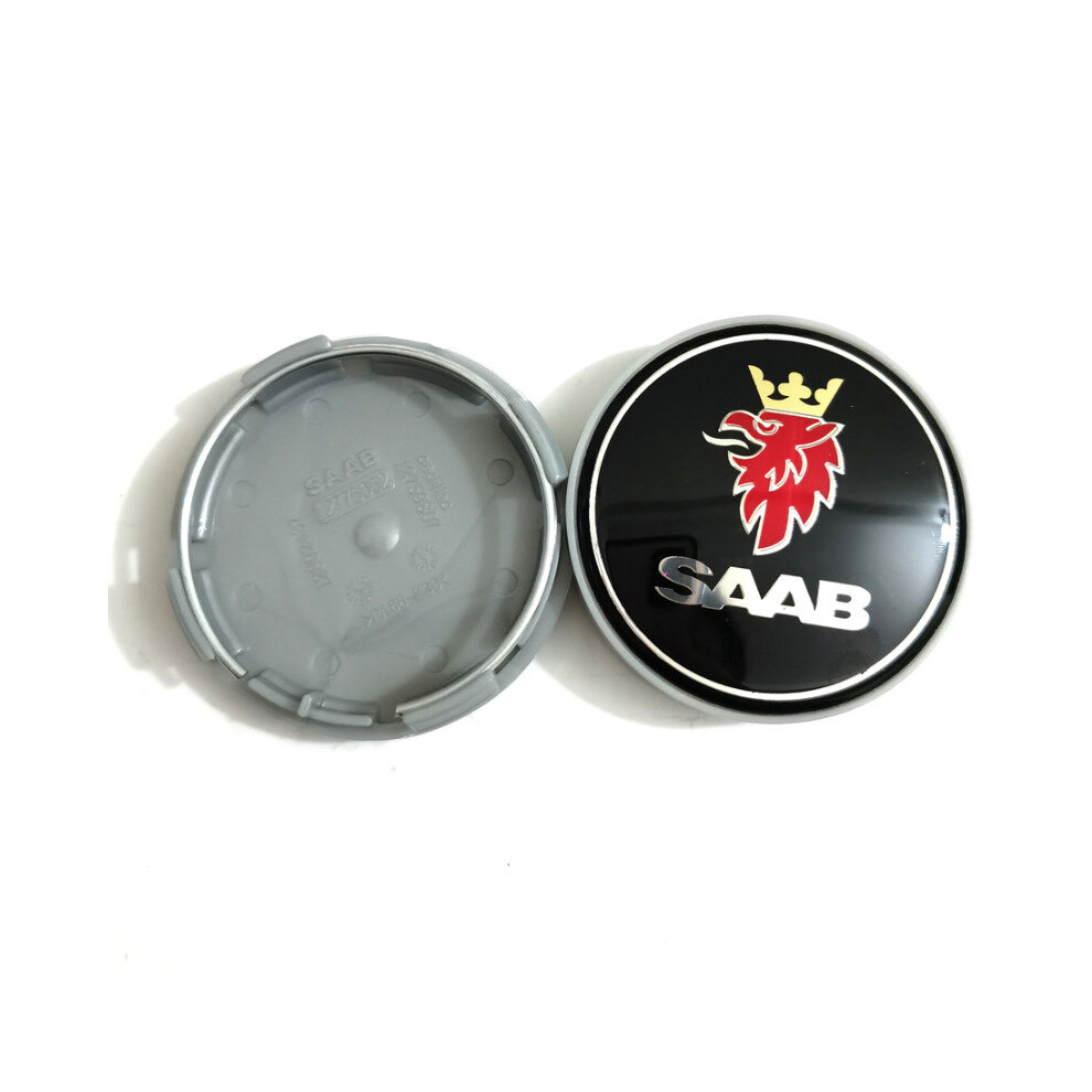 (Black) 4Pcs 63Mm Wheel Center Hub Cap For Saab 900 95 93 Black 4754135884511